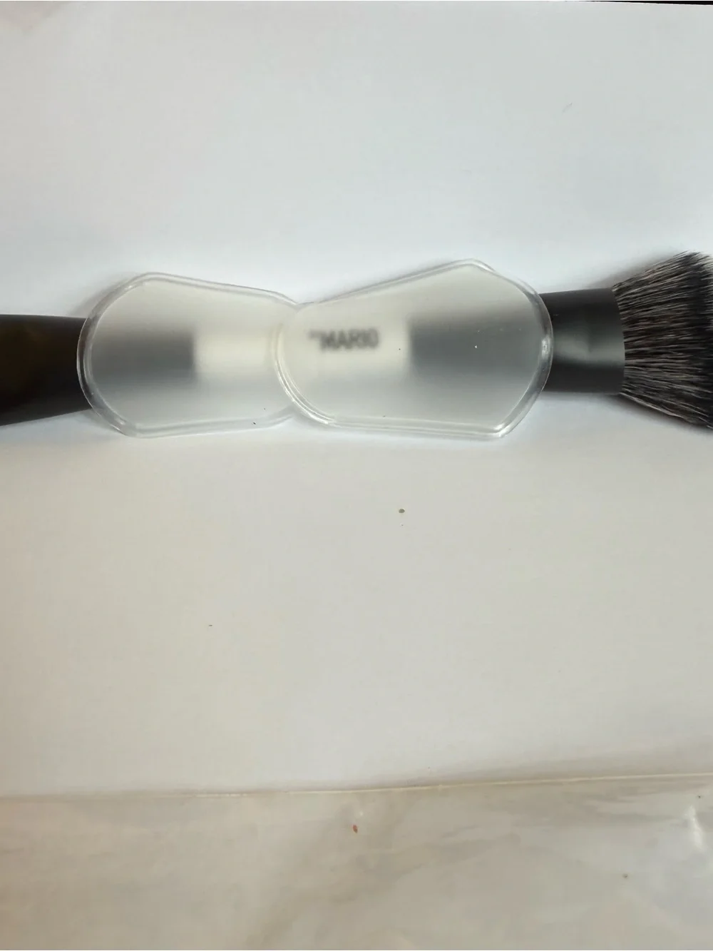 Make By Mario Dual-Ended Makeup Brush - White & Black F4